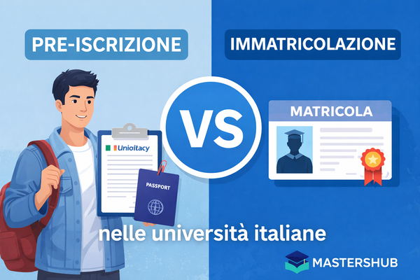 Pre-iscrizione vs immatricolazione alle università italiane Pre-Enrollment vs Enrollment ti italian universities