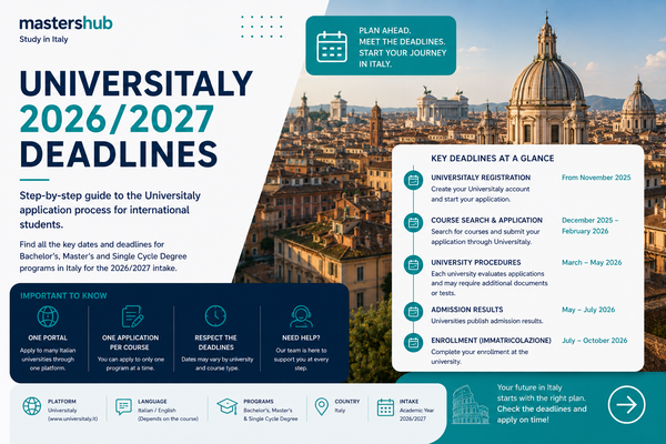 Universitaly 2026-2027 Deadlines