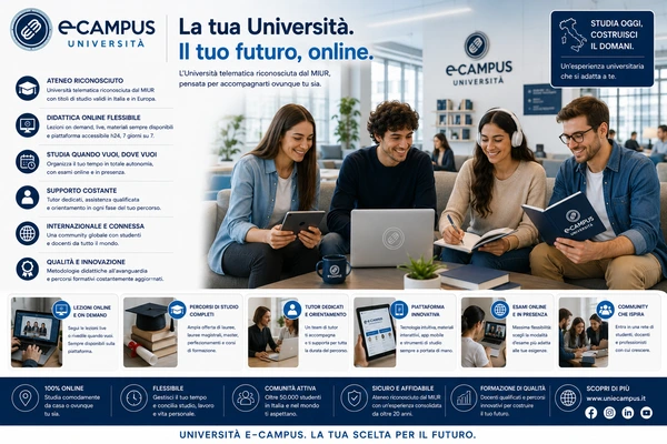 Universidad e-Campus: una gran universidad en línea con una oferta integral.